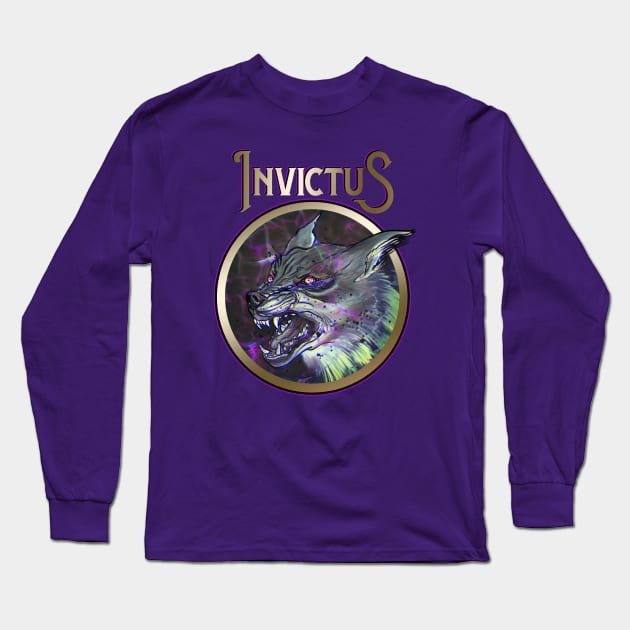 Wolf: Invictus Long Sleeve T-Shirt by Blacklinesw9